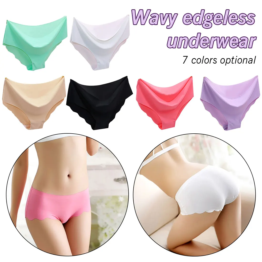 

Fashion Women Seamless Ultra-thin Underwear candy color smooth and soft Panties Intimates briefs