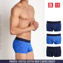 PINKHERO высококачественное хлопковое нижнее белье для мужчин, шорты-боксеры, Классические Полосатые мужские трусы с принтом, модные сексуальные удобные мужские боксеры