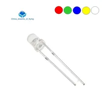 5 цветов X20 шт = 100 шт F3 ультра яркий 3 мм круглый прозрачный зеленый/желтый/синий/белый/красный светодиодный светильник лампы излучающий Диод комплект