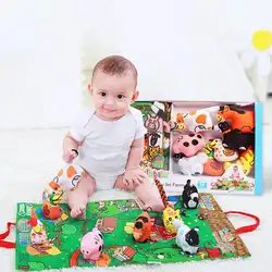 Детские стерео 3D Ткань Книга раннее образование ребенок животных признать игрушку моющиеся портативный образования Ткань Книга