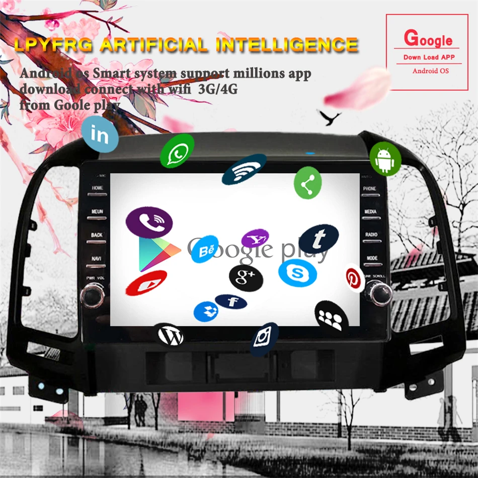 Excellent 4GB+64GB Octa Core Android 9.0 Car DVD Player For Hyundai Santa Fe 2006-2012 Headunit GPS Navigation 2 Din Car Stereo Audio 4 Excellent 4GB+64GB Octa Core Android 9.0 Car DVD Player For Hyundai Santa Fe 2006-2012 Headunit GPS Navigation 2 Din Car Stereo Audio 4