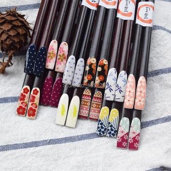 

Elegant Japanese Style Wood Nail Chopsticks Household Beautiful Creative Tableware Kitchen Restaurant Accessories 100 Pairs