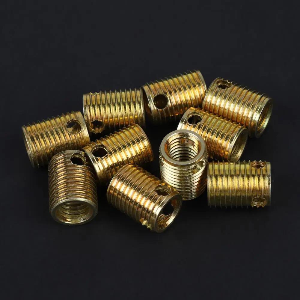 

10Pcs/Set 8-24mm 3-hole Thread Repair Insert Carbon Steel Self-tapping Screw Threaded Inserts M5 M6 M8 M10 M12 M14 M16 M18 M20