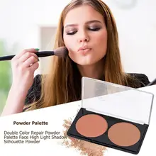 Двойной цвет ремонт пудра палитра лица консилер для макияжа слоеный высокий свет Тени Порошок V лица Нос теневой силуэт