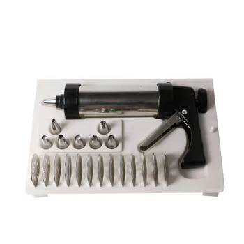 

Stainless Steel Cake Sugarcraft Cream Chocolate Pastrey Icing Piping Syringe Gun Decorating Tool Set With Molds And Nozzles