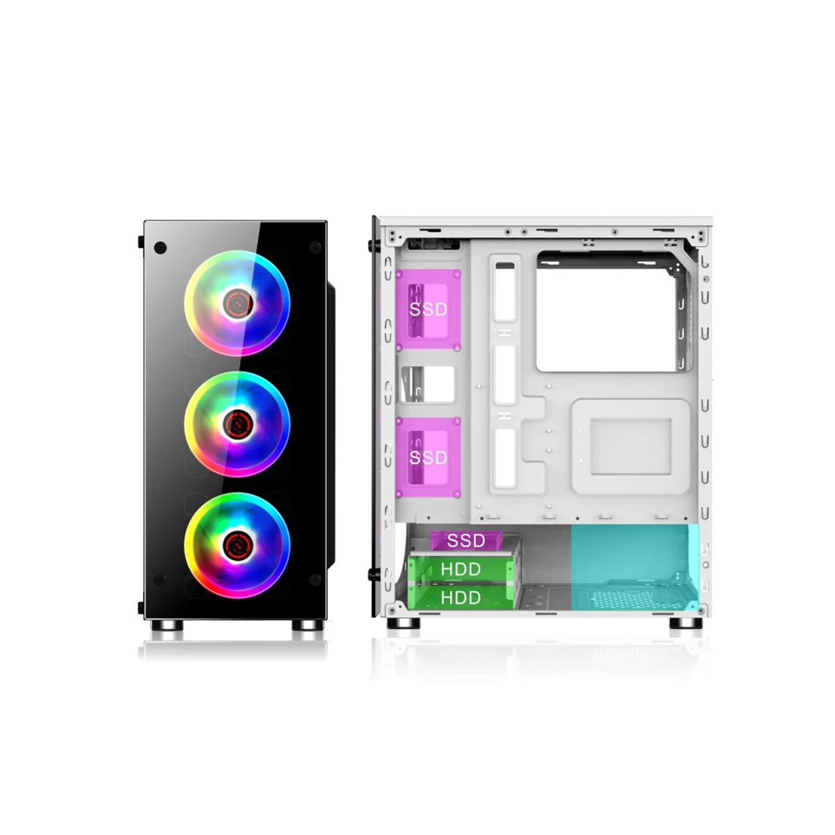 Чехол для настольного компьютера ATX Minin Gamer материнская плата 350x290x410 мм ATX/ m atx/mini itx