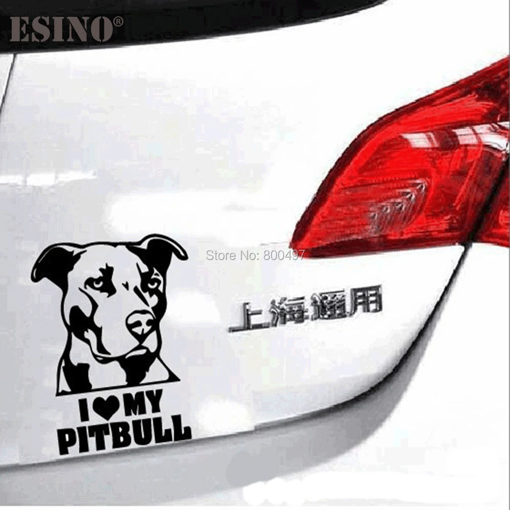 Новый дизайн I Love My Pitbull светоотражающая креативная наклейка на автомобиль