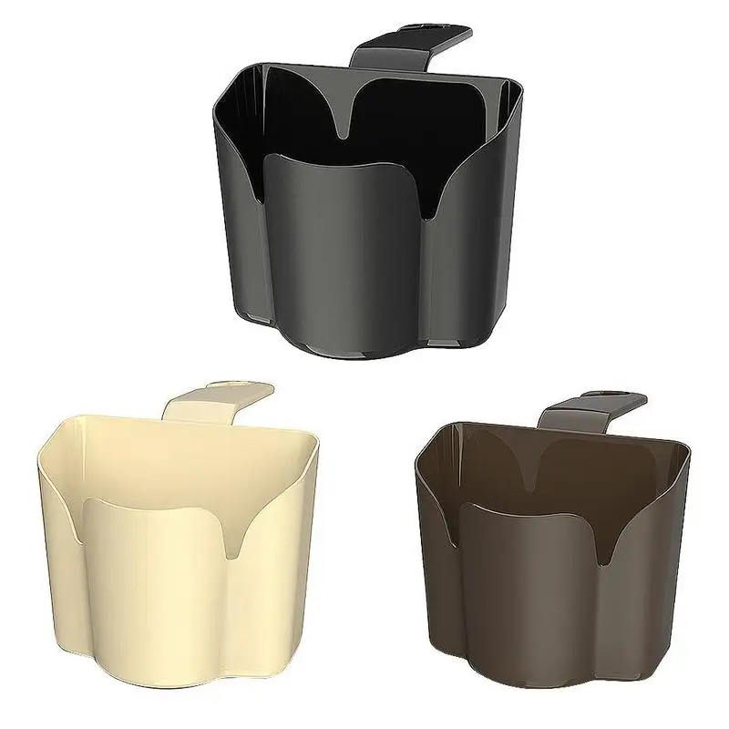 

Car Trash Can Vehicle Interior Plastic Small Portable Hanging Multi-functional Storage Box With Detachable Hook Mobile Phone Bag