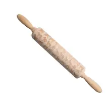 Деревянный Рождественский щенок Выгравированная Скалка рельефная скалка для дома вечерние декорация для печенья