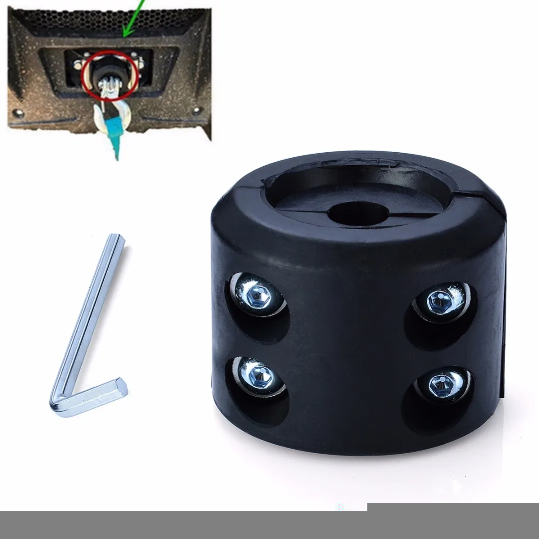 

Treyues 1pc ATV UTV Winch Cable Hook Mount Stop Stopper Motor Rubber Winch Screwdriver Cushion Accessories Black