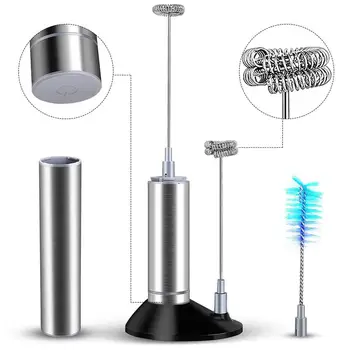 

Adoolla Steel Electric Milk Frother Semi-automatic Hand Milk Beater Portable for Coffee Milk