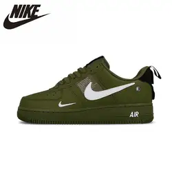 Nike Air Force AF1 оригинальный Новое поступление Для мужчин Скейтбординг кожаная обувь Спорт на открытом воздухе кроссовки # AJ7747-300