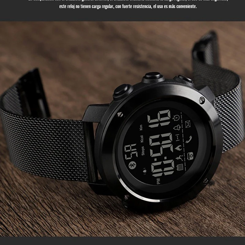 

Smart Watch Men'S Calorie Pacer Blue Watch Stainless Steel Strap Waterproof Sports Smart Watch For Ios Android Mobile Ph
