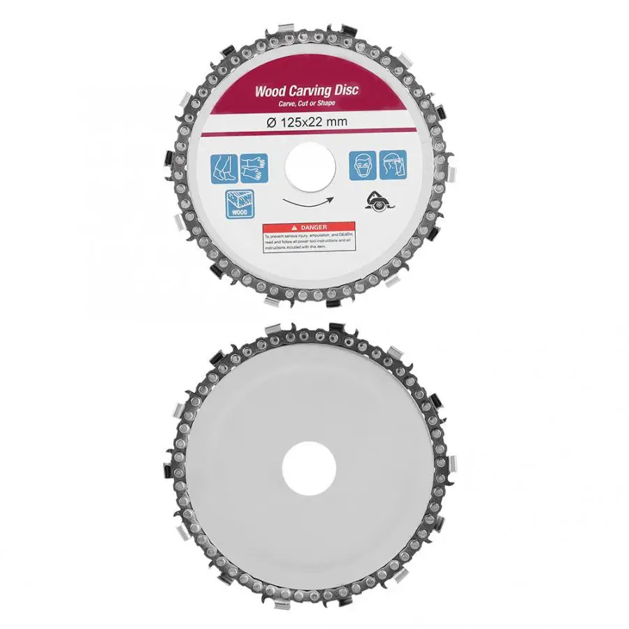 

Circular saw blade 5in Log Carving Disc Angle Grinder Chain Disc Carving Saw Blade Disc 14 Teeth Woodworking Rotary Cutting Tool