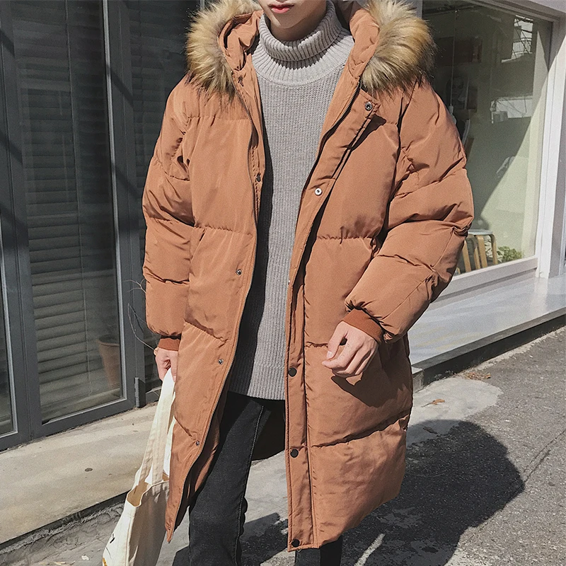 Зимнее пальто для мужчин теплое толстое модное с капюшоном мужская хлопковая