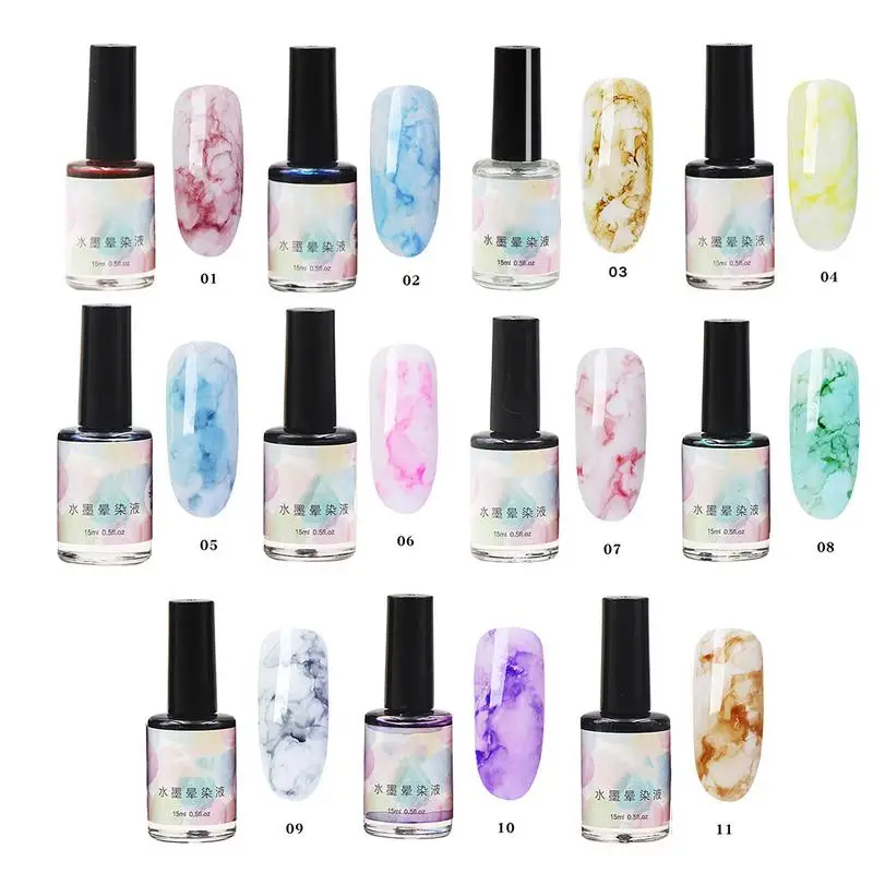 

Phototherapy Nail Polish Marble Pattern Ink Smudge Gradient Manicure Smudge Nail Art Beauty Tool High Quality Smooth Quick-dry