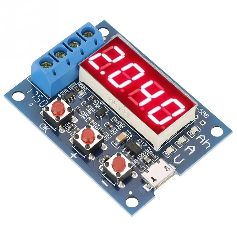 

DC4.5-6V Battery Capacity Meter 18650 Li-ion Lead-acid Discharge Tester Analyzer Tool with LED Display New Arrive