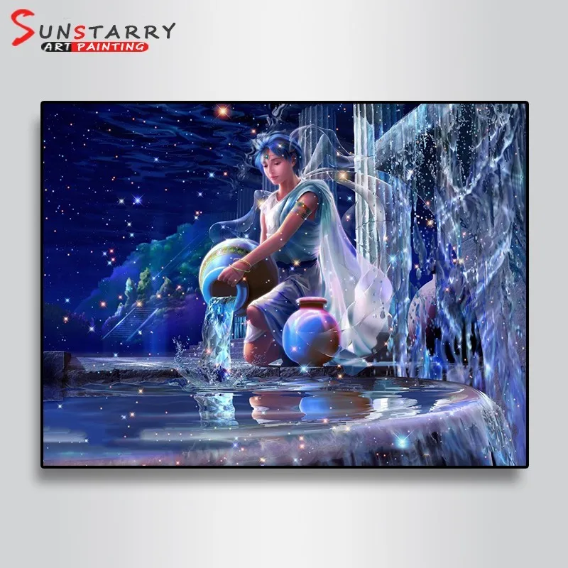

Sunstarry 5D DIY Diamond Painting 12 Zodiacal Constellations Circular Diamond Embroidery Rhinestone Cross Stitch Wall Sticker