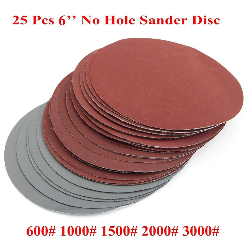 Buy 25pcs 6" Round Sanding Disc Polishing Pad Sander