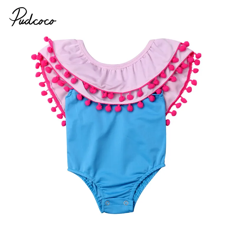 pudcoco 0 3Y Infant Kids Baby Girls Ruffle Swim Bodysuits Bikini