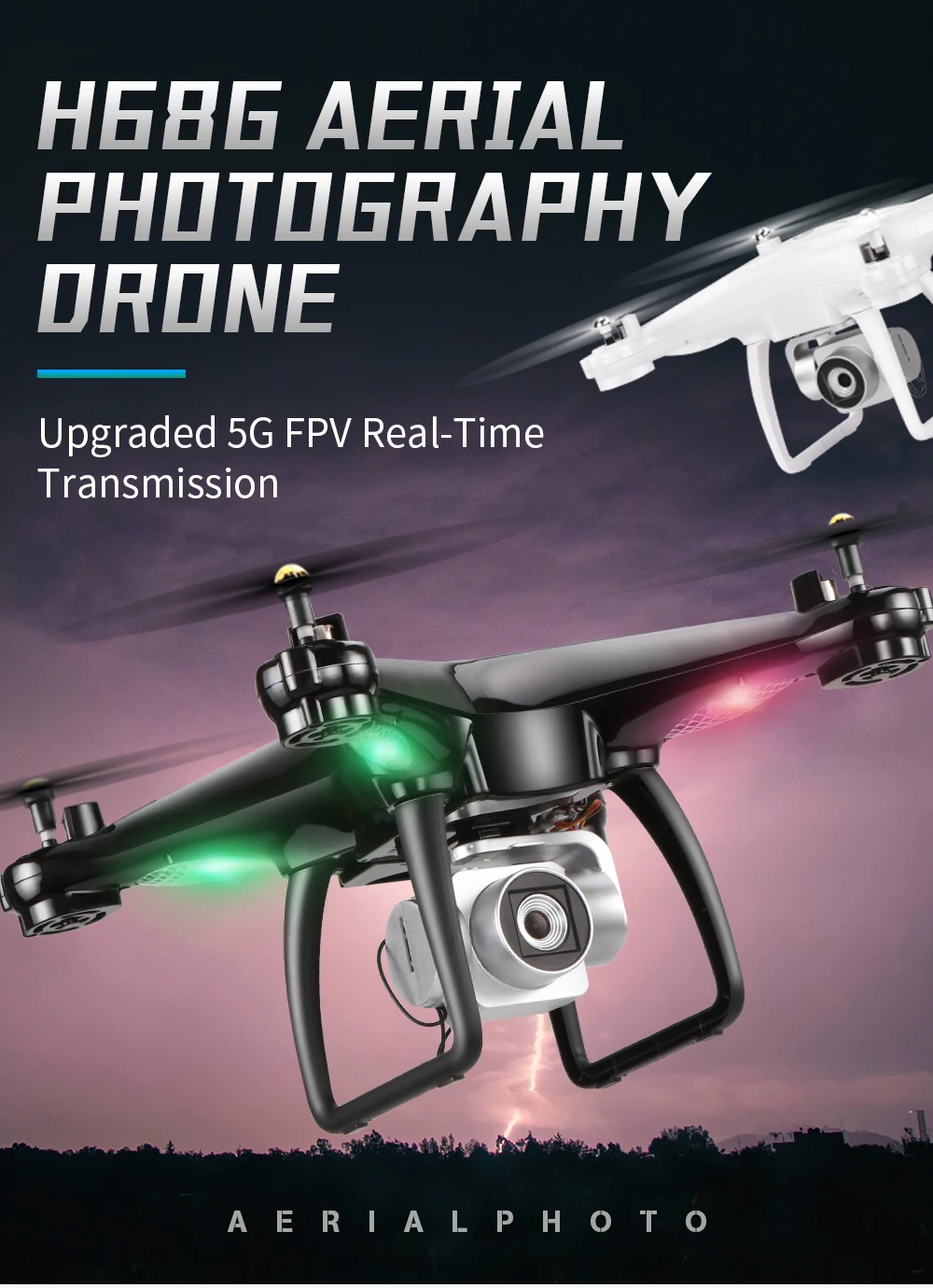 

JJRC H68G 5G GPS Wifi FPV 1080P Camera Double GPS Attitude Hold Auto Follow Aircraft RC Drone Quadcopter RTF Toy Gift