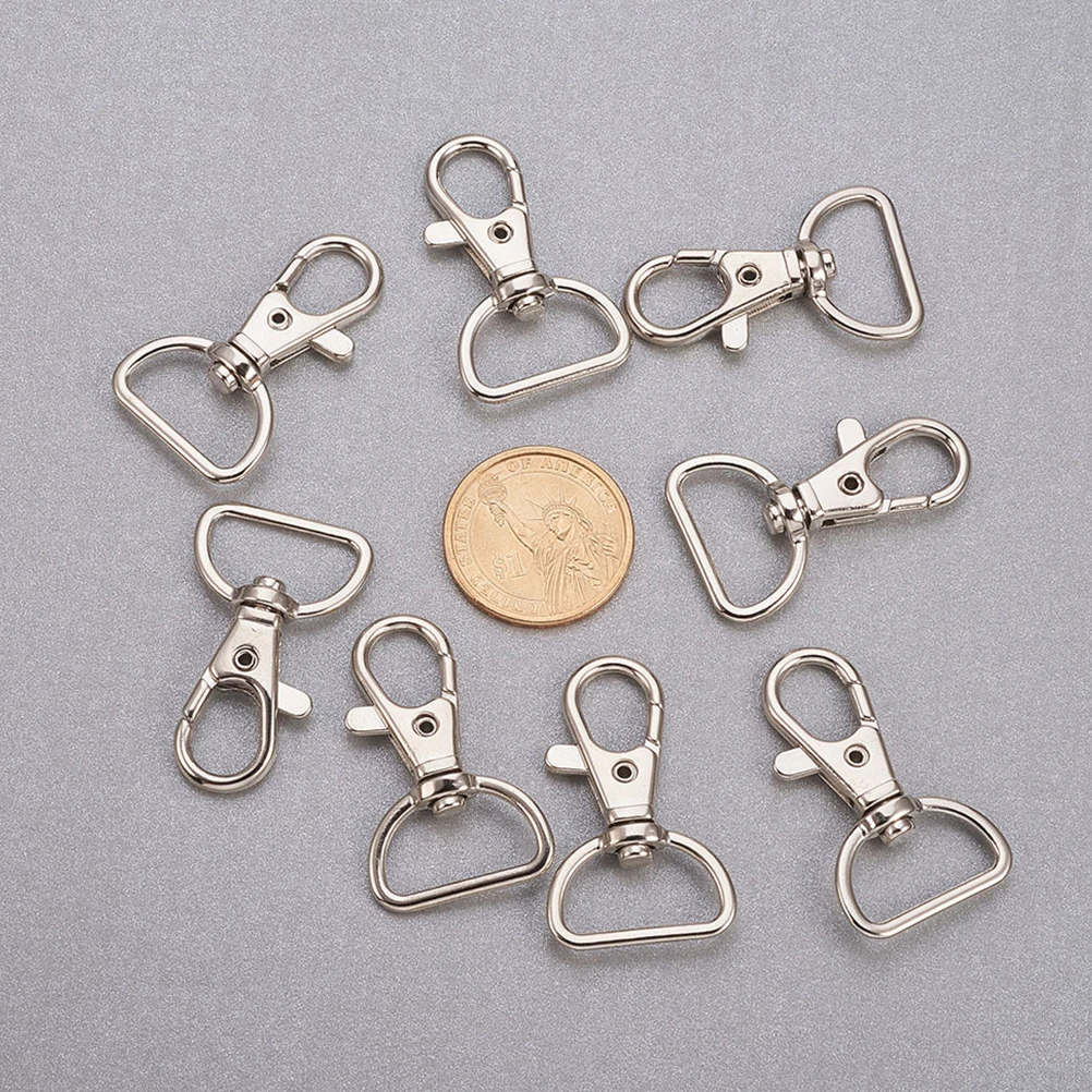 20 Packs Portable DIY Nickel free Plating Metal Tag Quick Clips for Keychain Pet DIY Handmade