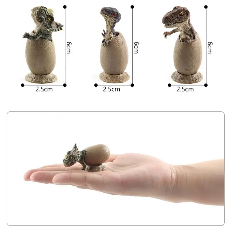 3 шт реалистичный динозавр яйца игрушки Модель Дети Просвещения Развивающие игрушки подарок на день рождения для детей