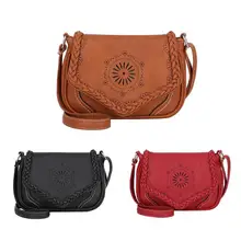 Винтажная открытая сумка через плечо из искусственной кожи в стиле ретро Роскошная Брендовая женская сумка через плечо