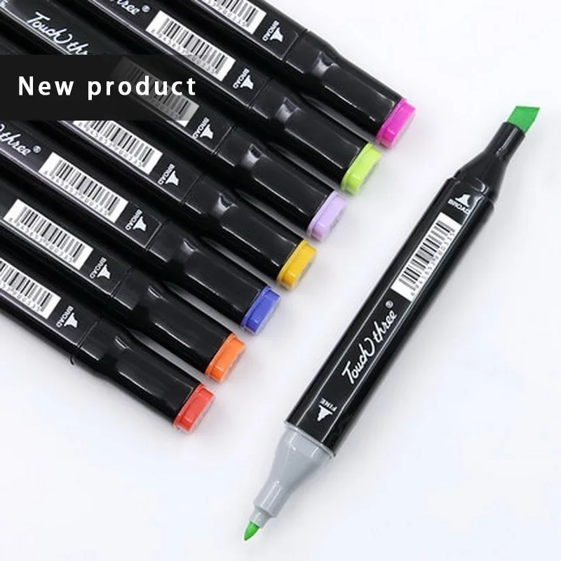

Hot Sale student 30 color -80 color anime color painting design special alcohol oily double-head brush