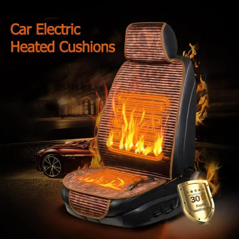 

VODOOL 12V Car Electric Heated Cushions Auto Seat Cover Heating Pad Winter Thermal Warmer Heated Pads Car Heating Seat Covers