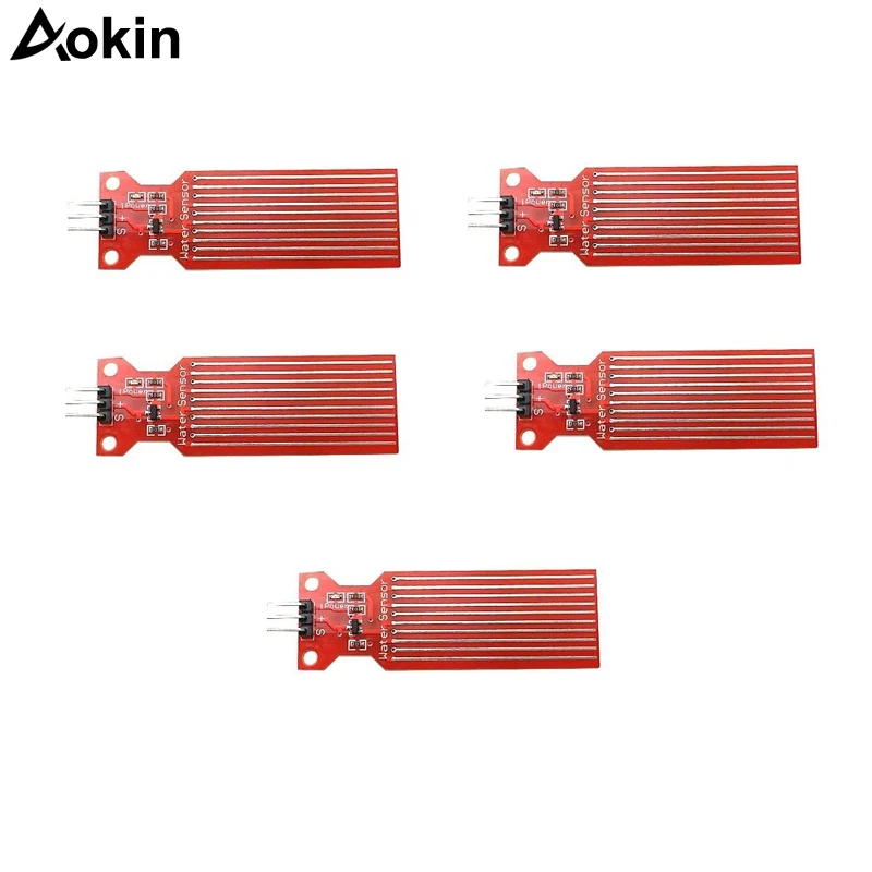 

5PCS Water Level Sensor Liquid Water Droplet Depth Detection Sensor for Arduino