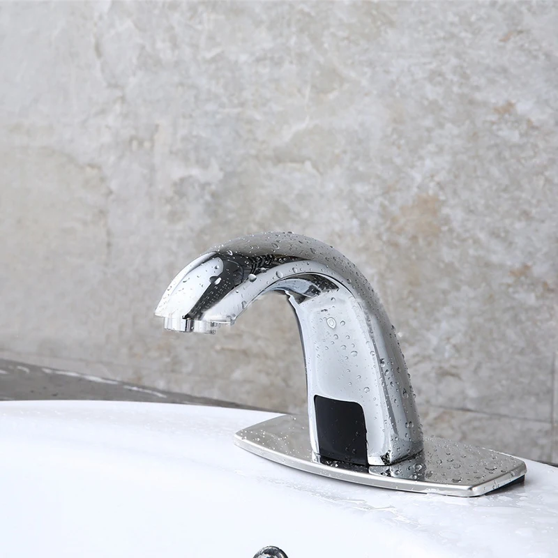 

Hot & Cold Bathroom Automatic Touch Free Sensor Faucets water saving Inductive electric Water Tap mixer battery power