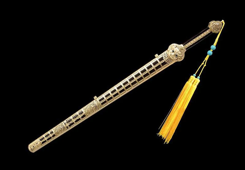 

Classical Yongle sword lFully Hand-made Ming Dynasty Sword Damascus Folded Steel Polished Collection sword
