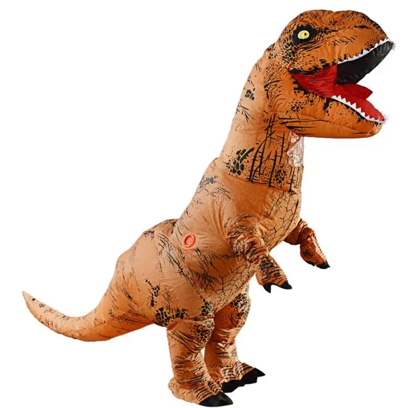 

Halloween Adult Jurrasic World Cosplay Costume Man Riding a Dinosaur Dress Blow Up Inflatable Suit For Carnival Christmas