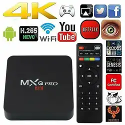 Mxq Pro Android 7,1 Smart ТВ коробка S905W 4 ядра 1 GB 8 GB 4 K H.265 Smart ТВ Box Media Player