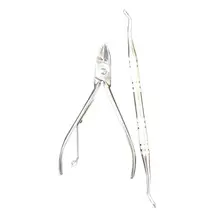 2 шт./компл. вросшие ногти, забота о ногах, инструмент ног Коррекция ногтей кусачки для стрижки фрезы, удаляет мертвую кожу для удаления грязи+ Подиатрия для педикюра