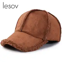 Lesov зимние шапки для мужчин и женщин теплая Бейсболка унисекс утолщенная хлопковая плюшевая бейсболка s хип-хоп повседневная спортивная шляпа бренда Gorra Новинка