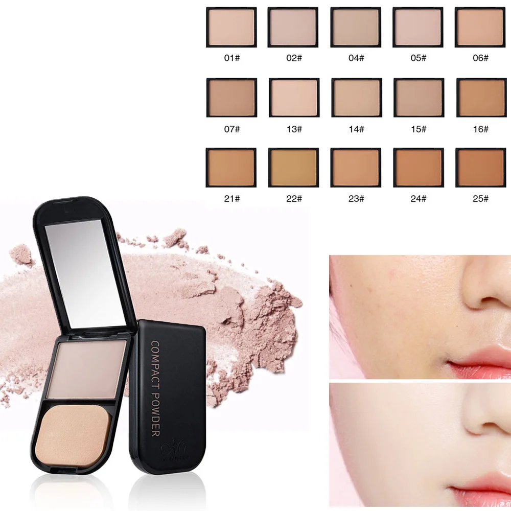 

Make Up Face Powder Baking Setting Oil Control Cover Foundation Contour Palette Bornzer Compact Pressed Powder Brighten Beauty