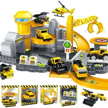 

LeadingStar Kids Simulate Cars Plane Parking Lot Set DIY Engineering Matching Toys