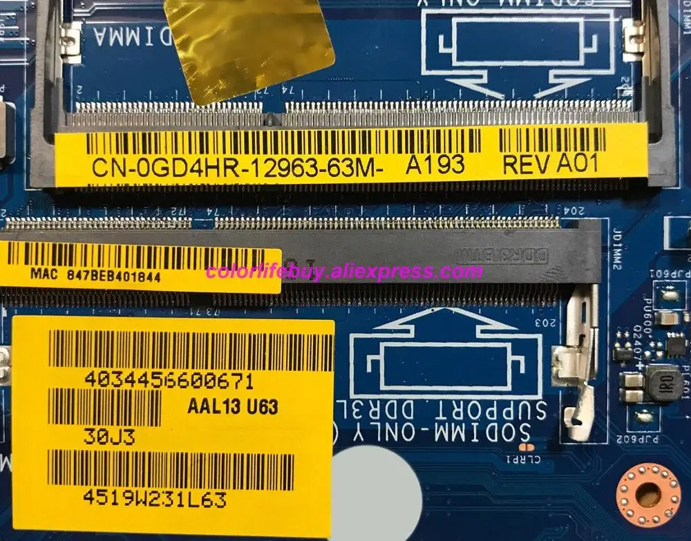 discounted  Genuine CN-0GD4HR 0GD4HR GD4HR LA-C142P w A10-8700P CPU Laptop Motherboard for Dell Inspiron 5455 5