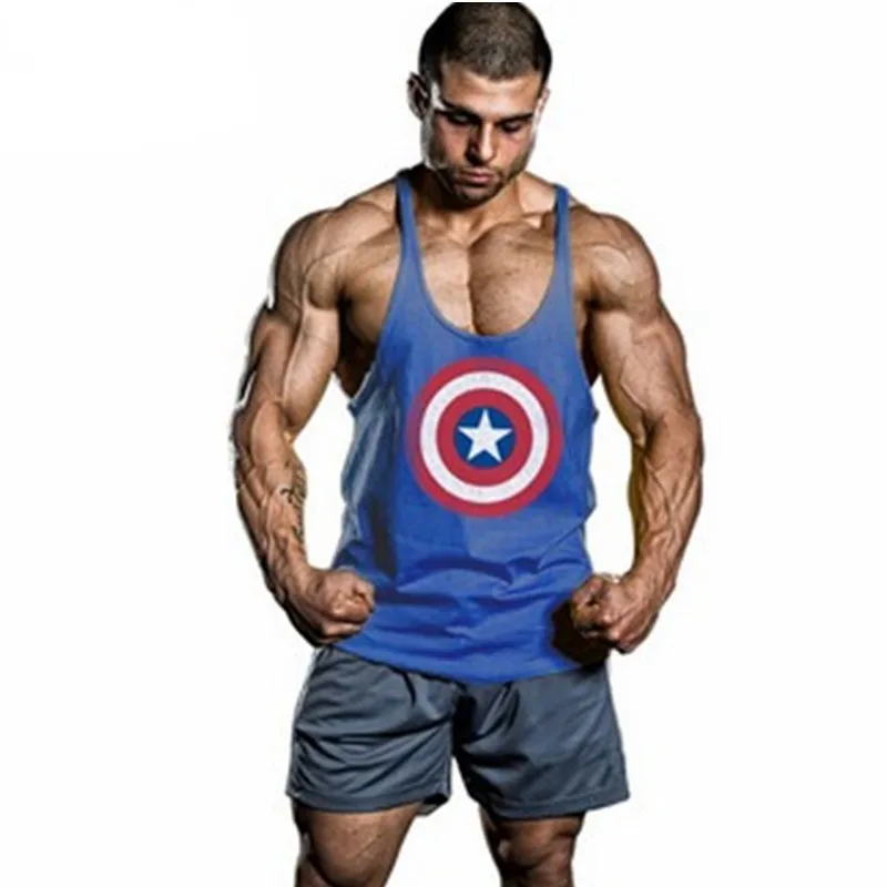 2019 летние майки мужские майка Стрингер Бодибилдинг золото Gymvest хлопок спортивная