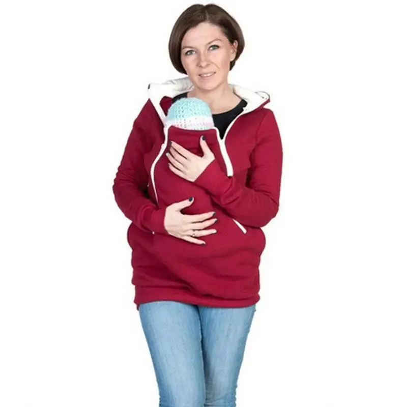 

Baby Maternity Cusual Sweatshirt Clothes 2018 New Pregnant Women Hoodies Cotton Sweatshirt Kangaroo Baby Carrier Jackets Coat