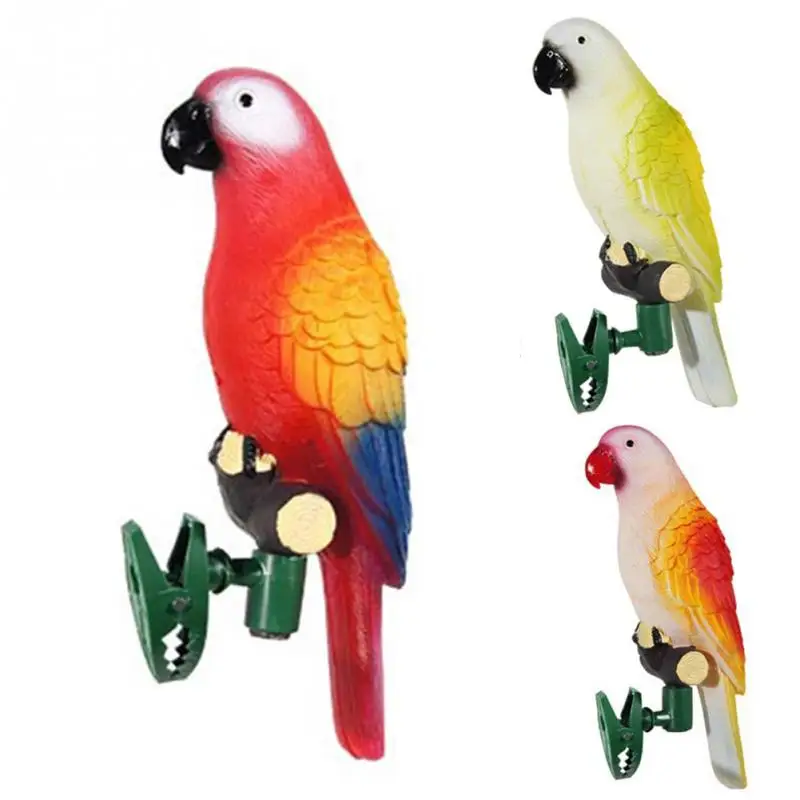 

2pcs/Lot Solar Bird Light For Garden Tree Lamp LED Bulbs Plastic Solar Power Panel With Clip Lamp Waterproof Outdoor