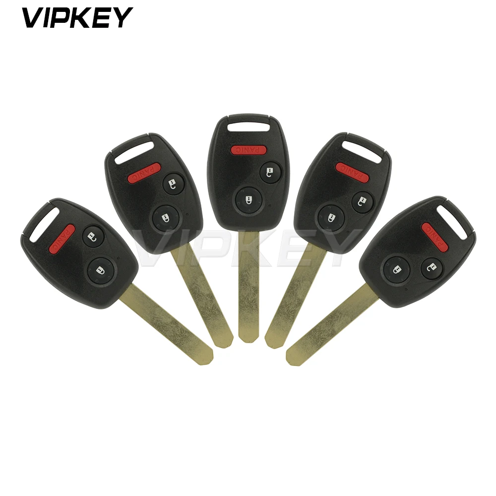 Remotekey 5pcs MLBHLIK-1T 2 Button With Panic 313.8Mhz ID46 Chip For Honda CRV FIT Crosstour Insight 2011 Remote Head Car Key