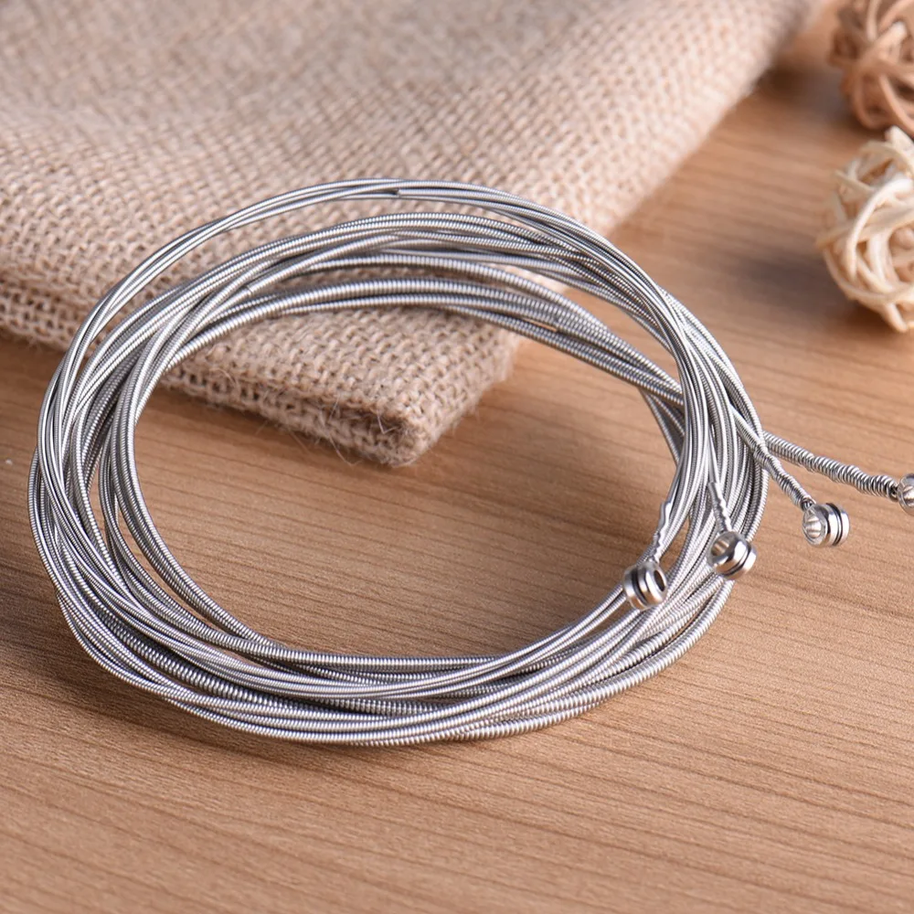 4 Pcs Bass Strings Bass Guitar Parts Accessories Guitar Strings Stainless Steel Silver Plated Gauge Bass Guitar