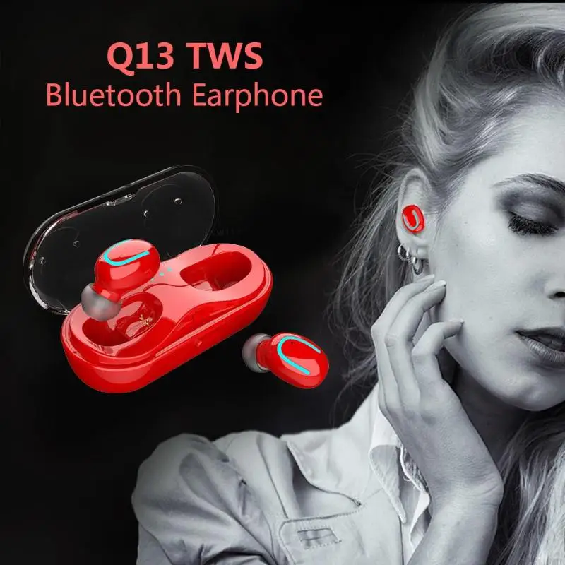 Q13 TWS беспроводные наушники вкладыши Bluetooth мини настоящие стерео гарнитура с