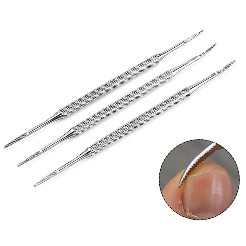 Nail Cleaning Instrument Stainless Steel Double Ended Pedicure Tool Toe
