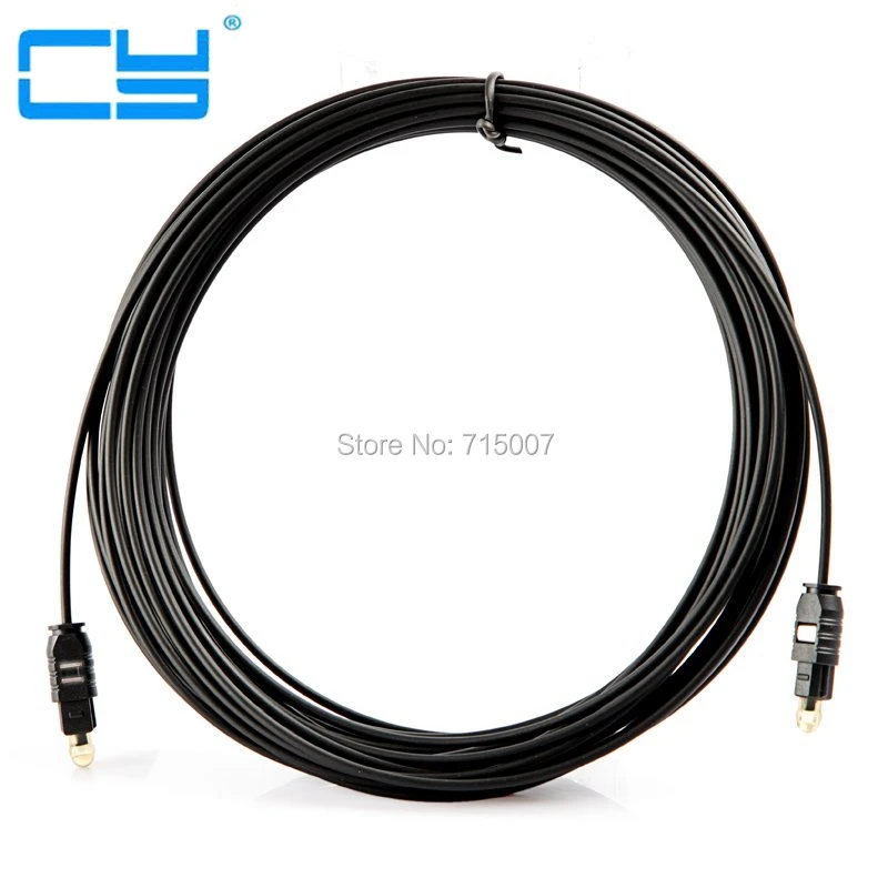 Computer Cables OD4.0mm Digital Optical Optic Fiber Toslink to Toslink Audio Cable AV Thin Cable 0.2m 1m 1.5m 1.8m 3m 5m 8m 10m 15m 20m 25m 30m Cable Length: 1.5m