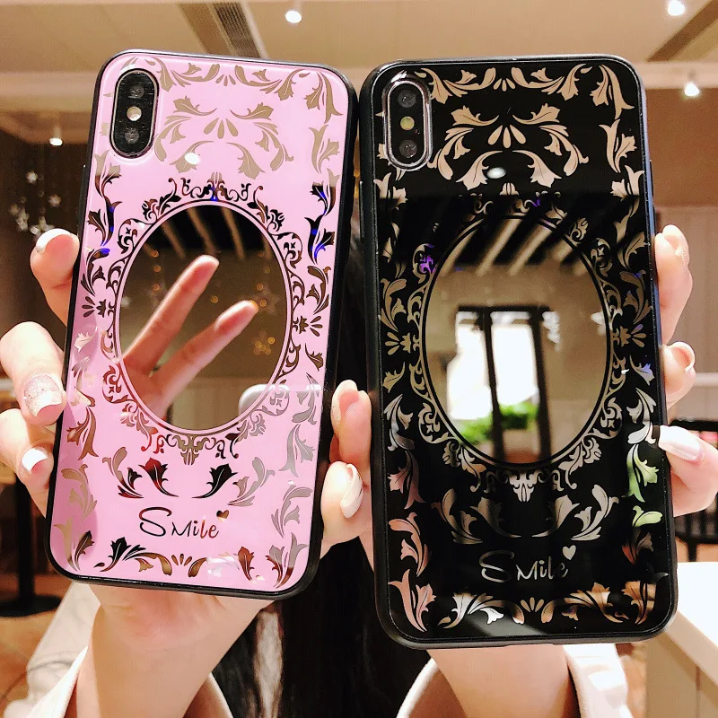 XINDIMAN 2019 Зеркало чехол для iphone 6 6s плюс Жесткий Пластиковый Косметика 7 plus 8 X XS XR XSMAX |