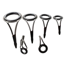 35 колец Рыбалка 0#-6# ремонт Черная Нержавеющая Сталь для Канны